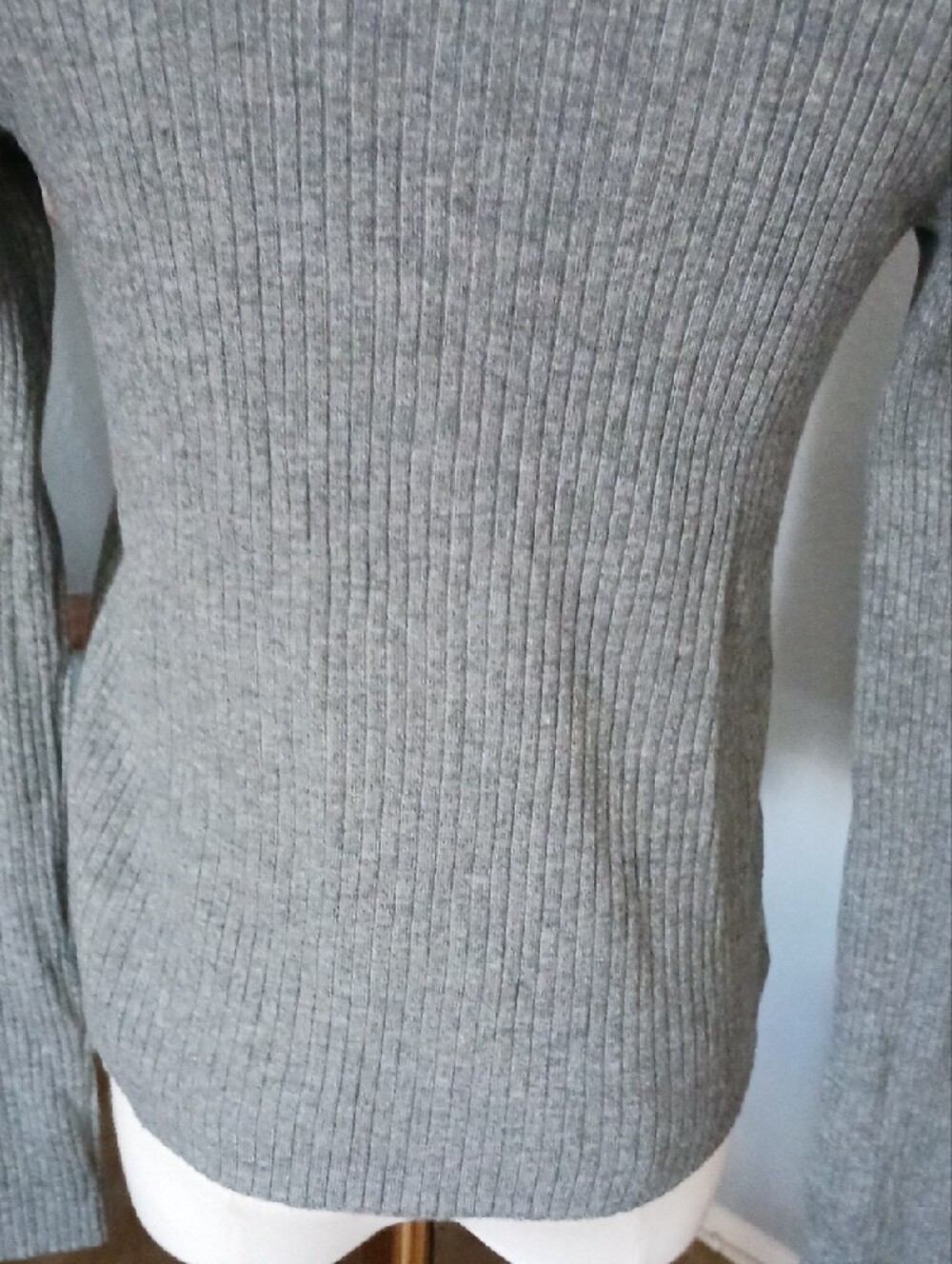 a new day Gray Ribbed Button-Front Collared Top - Picture 9 of 11